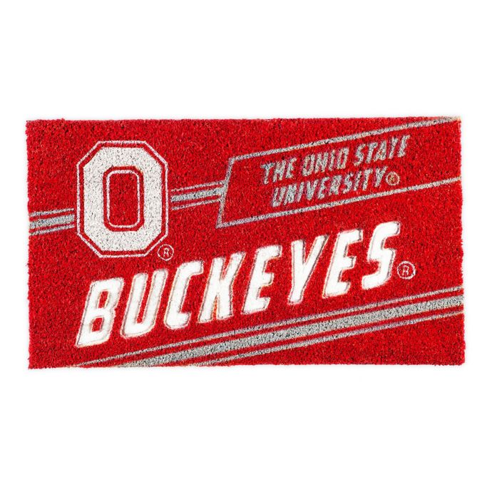 Ohio State University 16 X 28 Coir Punch Door Mat Bed Bath