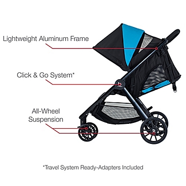 Britax&reg; B-Lively Cool Flow Stroller in Blue. View a larger version of this product image.