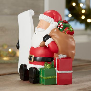 Santa&#39;s Nice List Personalized Resin Santa Shelf Sitter. View a larger version of this product image.