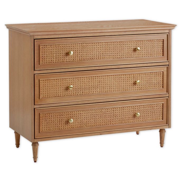 One Kings Lane Open House Jasmine Cane 3 Drawer Dresser In Oak