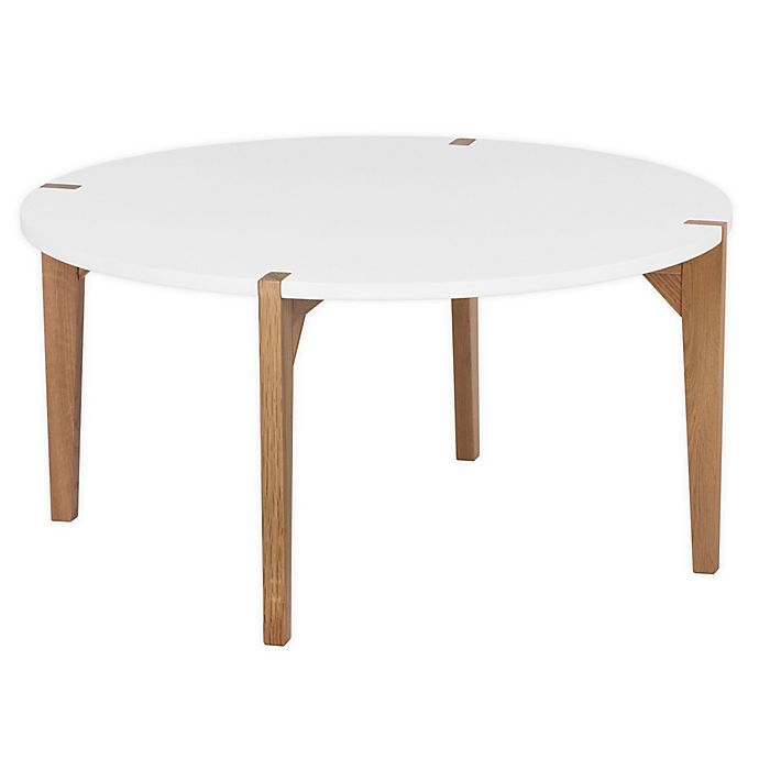 Universal Experts Abacus Round Coffee, White Oak Coffee Table Round