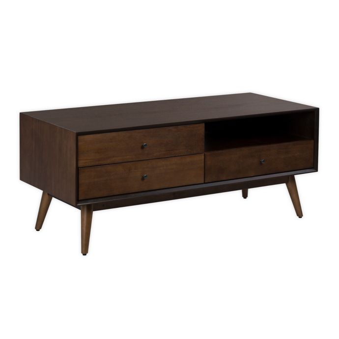 Serta® Brookline 3Drawer Media Console in Walnut Bed Bath & Beyond