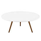 Alternate image 0 for Modway Lippa 35.5-Inch Round Coffee Table in White/Walnut