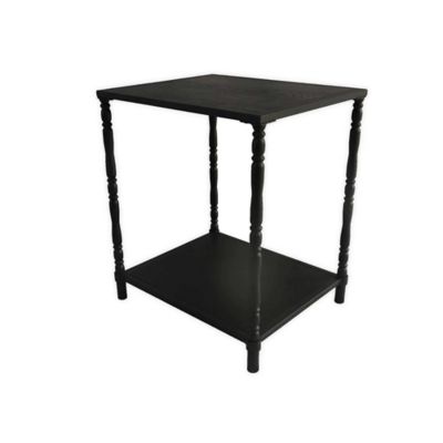 black metal lamp table