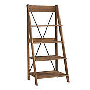Forest Gate Farmhouse Solid Wood Ladder Bookshelf