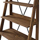 Alternate image 6 for Forest Gate Farmhouse Solid Wood Ladder Bookshelf in Brown