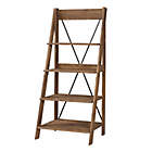 Alternate image 8 for Forest Gate Farmhouse Solid Wood Ladder Bookshelf in Brown