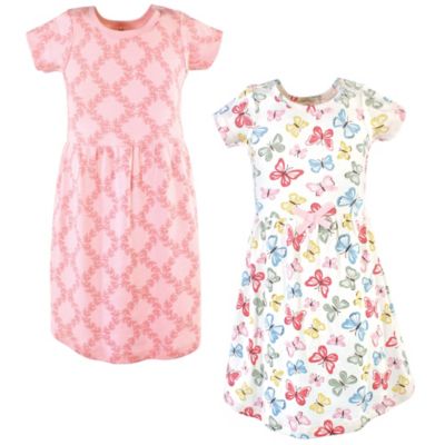 Touched by Nature&reg; Size 12 2-Pack Butterfly Organic Cotton Dresses