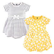 Hudson Baby&reg; Size 0-3M 2-Pack Daisy Dress