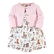 Hudson Baby&reg; 2-Piece Enchanted Forest Dress and Cardigan Set