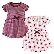 Touched by Nature 2-Pack Blush Blossom Organic Cotton Dresses in Burgundy