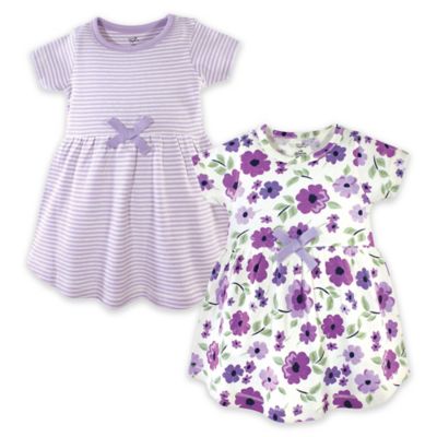Touched by Nature Size 2T 2-Pack Garden Dresses in Purple