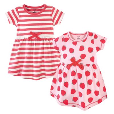 Touched by Nature Size 2T 2-Pack Strawberry Dresses in Red