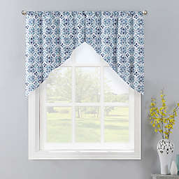 Colordrift Gallow 2-Pack Swag Window Valances in Aqua