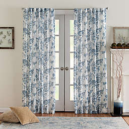 Eastwood Mulberry 84-Inch Rod Pocket/Back Tab Window Curtain Panel in Denim