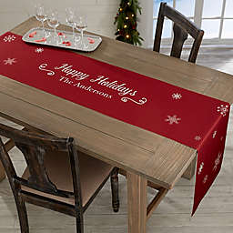 Scenic Snowflakes Personalized Table Runner Collection