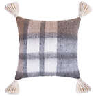 Alternate image 0 for Bee &amp; Willow&trade; Plaid Tassels Square Throw Pillow in Neutral