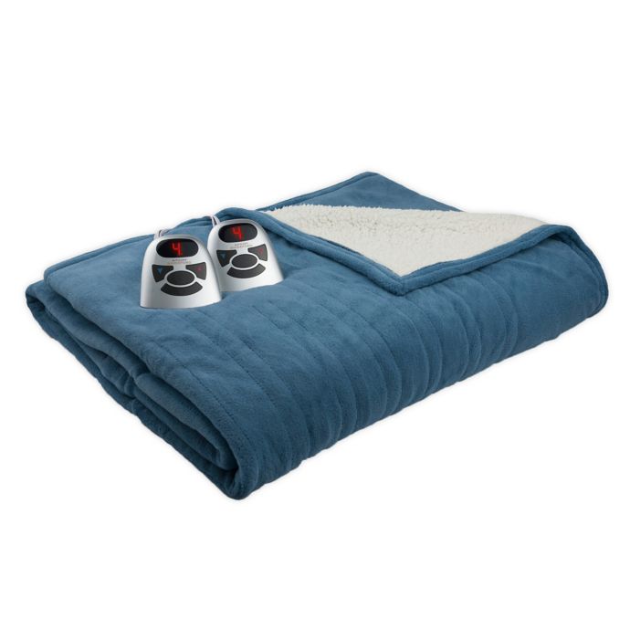Biddeford™ Blankets Microplush Sherpa Electric Blanket | Bed Bath & Beyond
