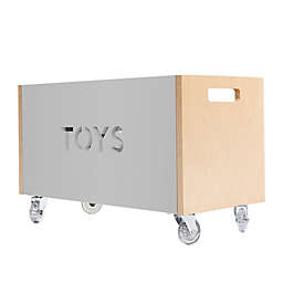 Nico & Yeye Rolling Toy Box Chest in Deep Blue/Birch