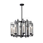 Alternate image 0 for Feiss&reg; Ethan Wrought Iron 8-Light Tier Chandelier with Clear Glass Shades