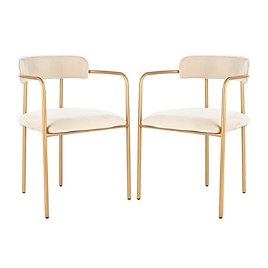 Safavieh Camille Side Chairs in Beige (Set of 2). View a larger version of this product image.