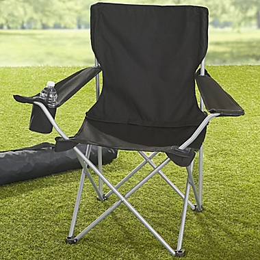 Sports Fan Personalized Black Camping Chair. View a larger version of this product image.