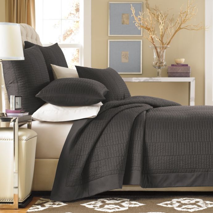 Real Simple® Dune Pillow Shams in Charcoal | Bed Bath & Beyond