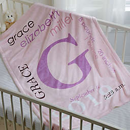 All About Baby Personalized Fleece Baby Blanket Collection