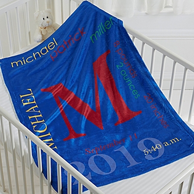 All About Baby Boy Personalized 30-Inch x 40-Inch Fleece Baby Blanket. View a larger version of this product image.