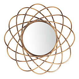 Safavieh 32.25-Inch Round Sinisa Mirror in Gold