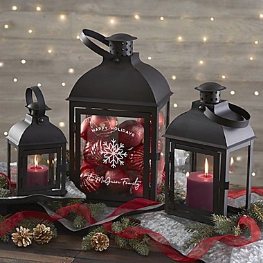 Woodsy Winterland Personalized 3-Piece Candle Lanterns. View a larger version of this product image.