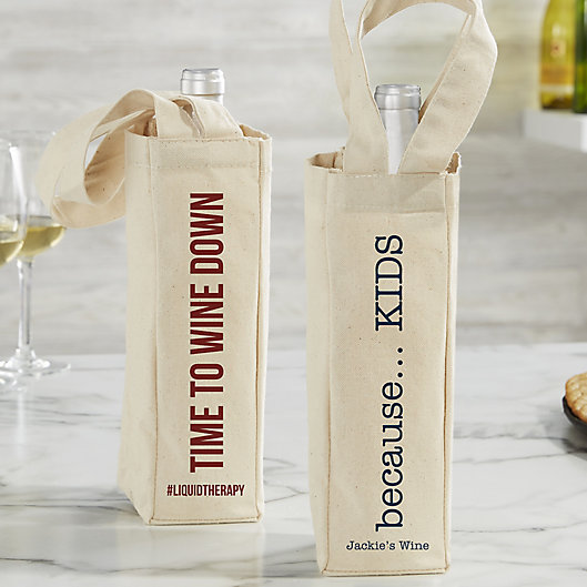Alternate image 1 for Expressions Personalized Wine Tote Bag