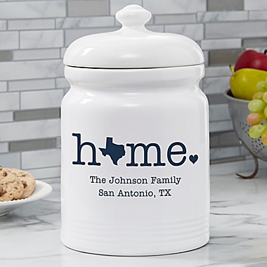 Home State Personalized Cookie Jar. View a larger version of this product image.