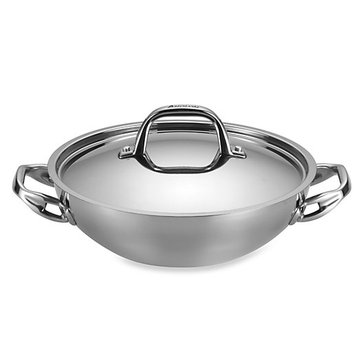 Alternate image 1 for Anolon® Tri-Ply Clad Stainless Steel 3 qt. Covered Braiser