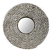 Safavieh Jeweled Chain 24-Inch Round Mirror in Natural
