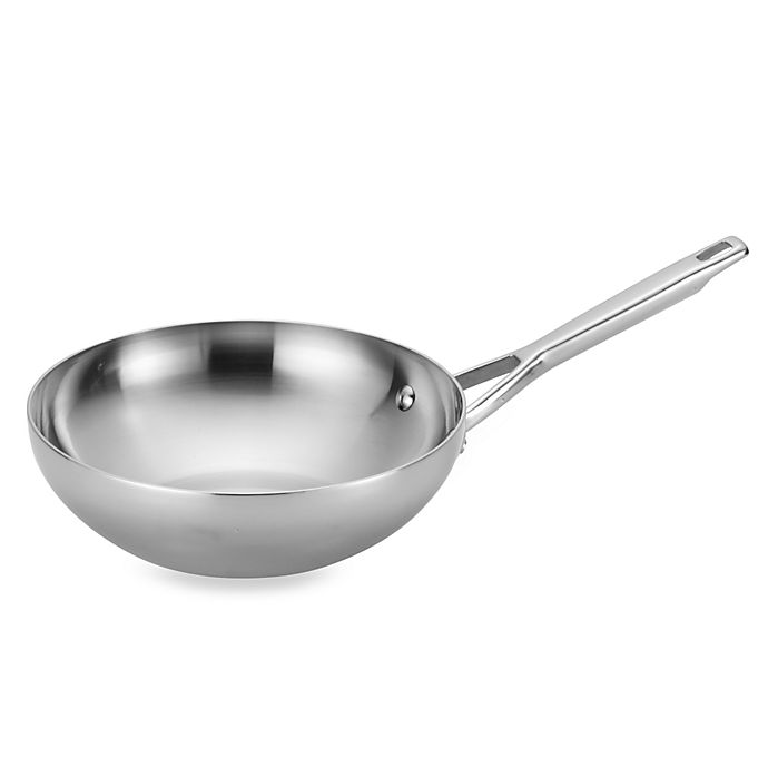 Anolon® Tri-Ply Clad Stainless Steel 10.75-Inch Stir Fry Pan | Bed Bath Anolon Tri Ply Stainless Steel 10.75 Stir Fry