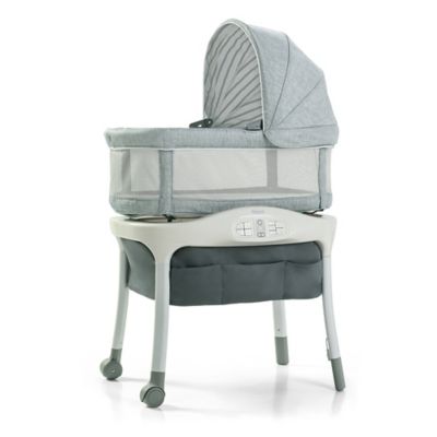 gray baby bassinet