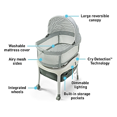 Graco&reg; Sense2Snooze&reg; Bassinet with Cry Detection&trade; Technology in Hamilton. View a larger version of this product image.