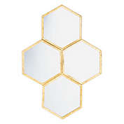 Safavieh Galen 16.5-Inch x 24.5-Inch Round Wall Accent Mirror in Gold