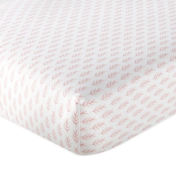 Levtex Baby Adeline Leaf Fitted Crib Sheet In Blush Buybuy Baby