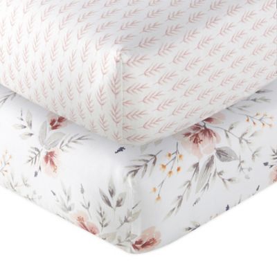 Levtex Baby&reg; Adeline 2-Piece Fitted Crib Sheets Set in Blush