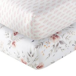Levtex Baby® Adeline 2-Piece Fitted Crib Sheets Set in Blush
