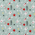 Alternate image 1 for Trend Lab&reg; Reindeer Gifts Deluxe Flannel Fitted Crib Sheet in Red/Grey
