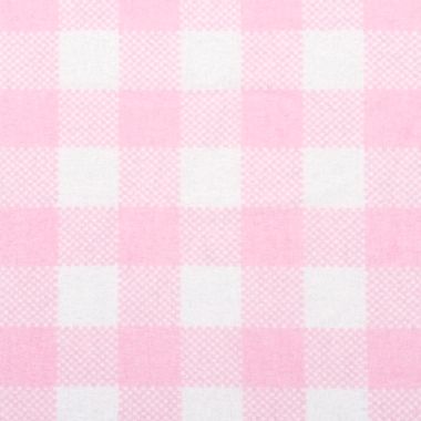 Trend Lab&reg; Buffalo Check Fitted Flannel Crib Sheet in Pink/White. View a larger version of this product image.