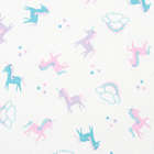 Alternate image 1 for Trend Lab&reg; Unicorns and Stars Flannel Fitted Crib Sheet in Purple/Pink
