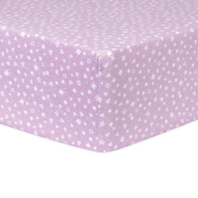 purple fitted crib sheet