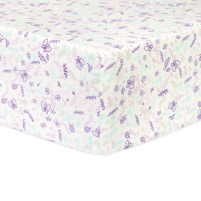 purple fitted crib sheet