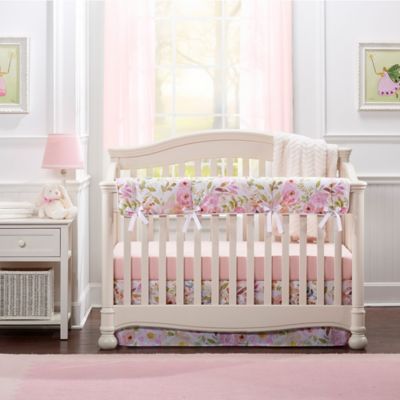 watercolor floral crib bedding