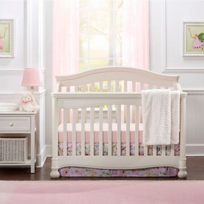 blush floral crib bedding