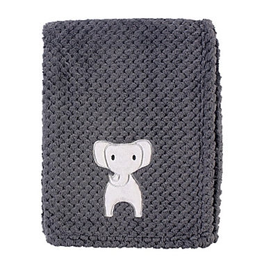 Hudson Baby Modern Elephant Waffle Swaddle Blanket in Grey. View a larger version of this product image.